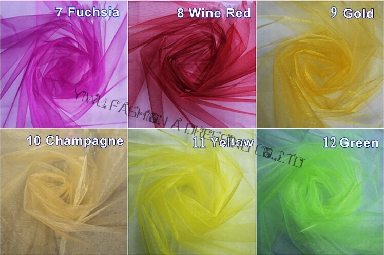 

10Mx75cm/lot Sheer Crystal Organza tulle roll Fabric For Wedding Party Decoration or New year decoration.Width 75CM Hot Sale !