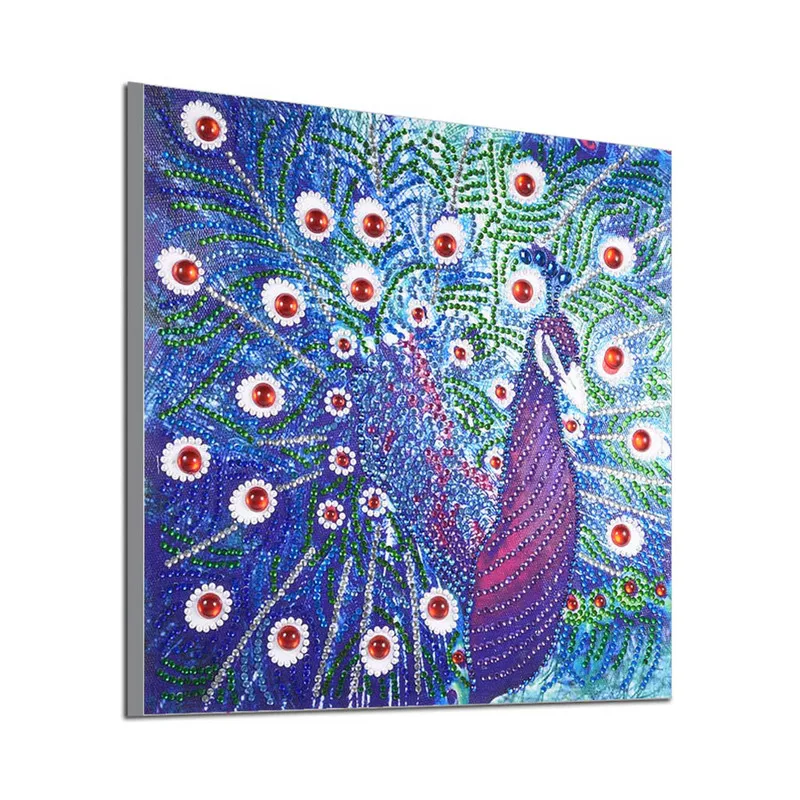 

Beautiful Peacock 5d Diamond Painting Special Shaped Rhinestone Partial Drilled Diamond Embroidery DIY Art Picture Home Decors