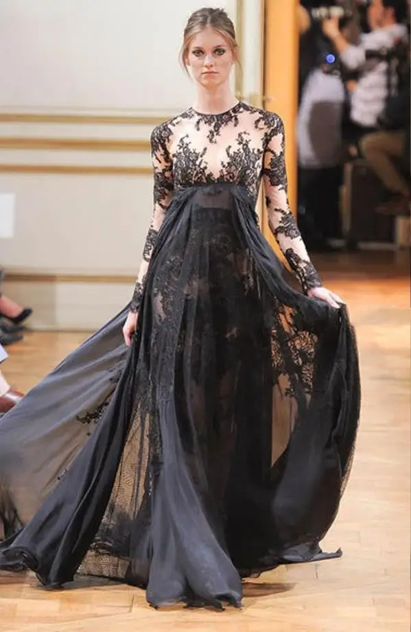 New Arrival Evening Dress 2015 Maternity Sheer lace Long Sleeve Luxury