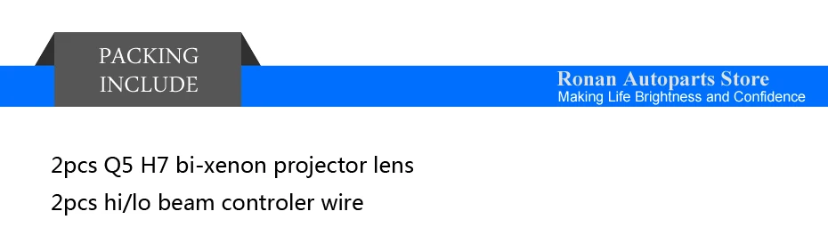 Ронань 3,0 дюймов Q5 H7 автомобиль би ксенон HID объектив проектора 35 Вт для автомобильных фар дальнего ближнего света для передних фар
