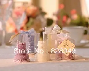 

wedding favor decoration--Deluxe Wedding Cake Candle party gift Candle 100pcs/lot party favors