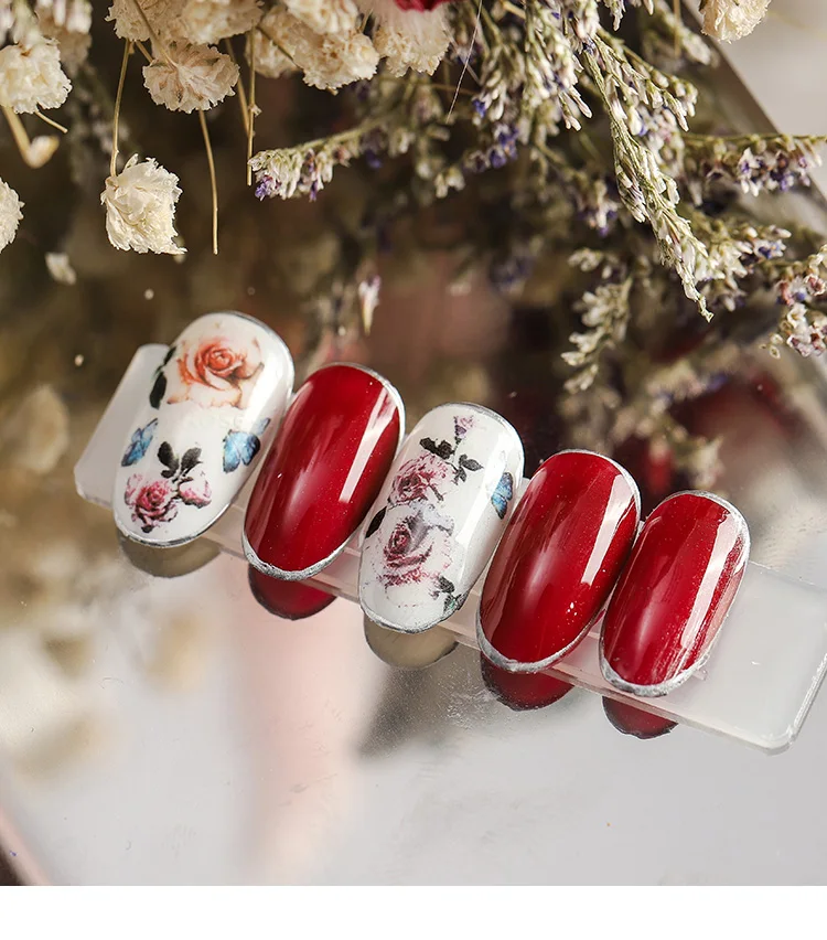 1 лист Золотой Лозы стикеры 3D на ногти Nail Art Переводные лозы дизайн ногтей японский стикер для ногтей тату Мода наклейки для ногтей