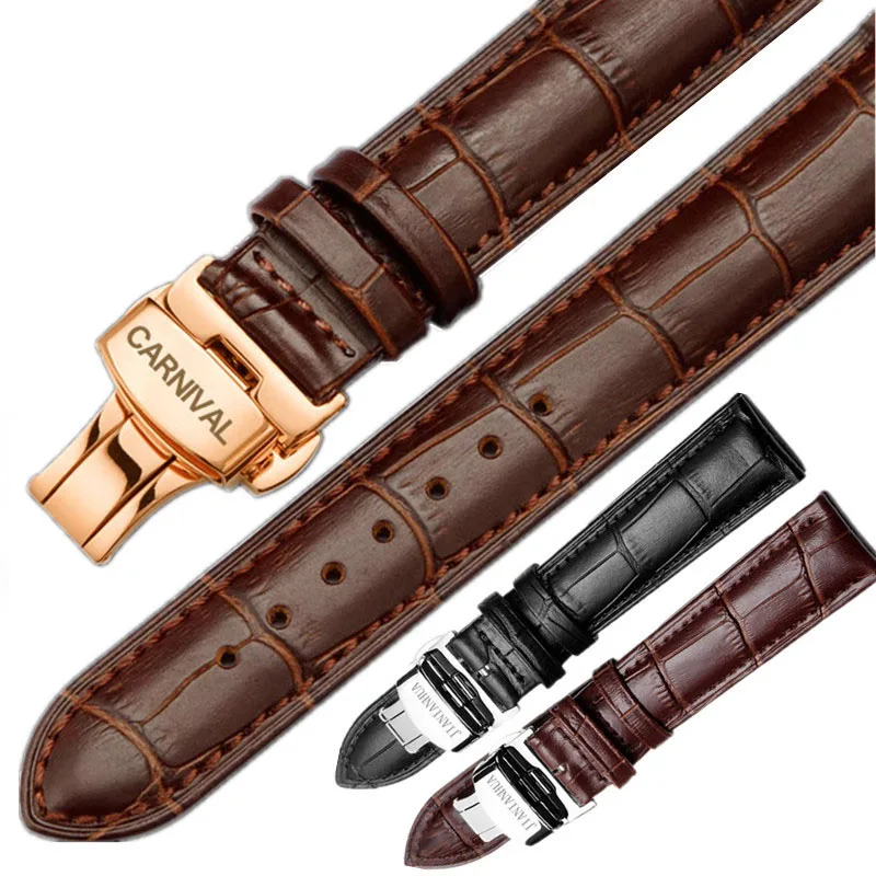 

Carnival 20mm Watch Strap Luxury Cowhide Genuine Leather Strap