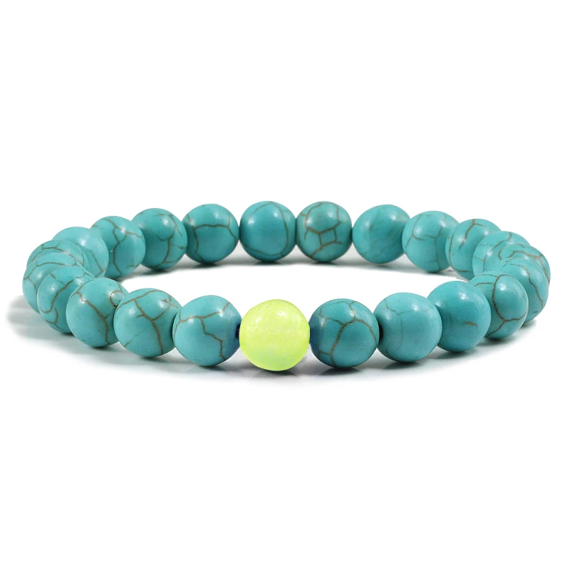 Вулканическая лава бусины браслет гематит черный Turquoises тигровый глаз
