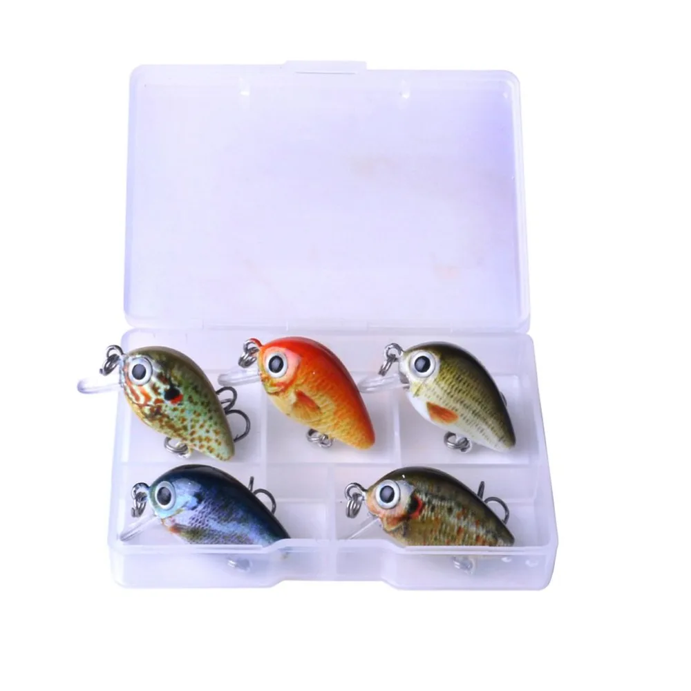 Box008 Portable Mini Fish Bait 2.7CM 1.5G Fake Lure Bionic Artificial Fishing Supplies For Trout Bass Perch | Спорт и развлечения