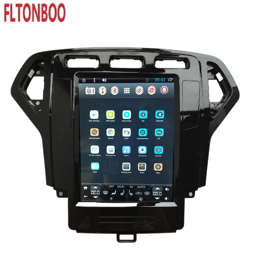 Sale 10.4  inch car radio Player Gps Navigation Tesla Style for Ford Mondeo Car Radio Android 6.0  2007 2008 2009 2010 13