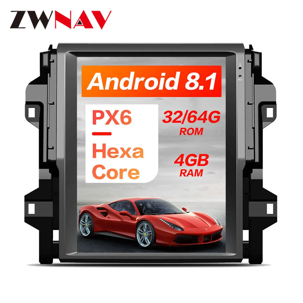 PX6 4 Гб ОЗУ Тесла стиль Android 8,1 Автомобильный gps навигация для TOYOTA Fortuner- головное устройство Авто Радио мультимедийный плеер ips