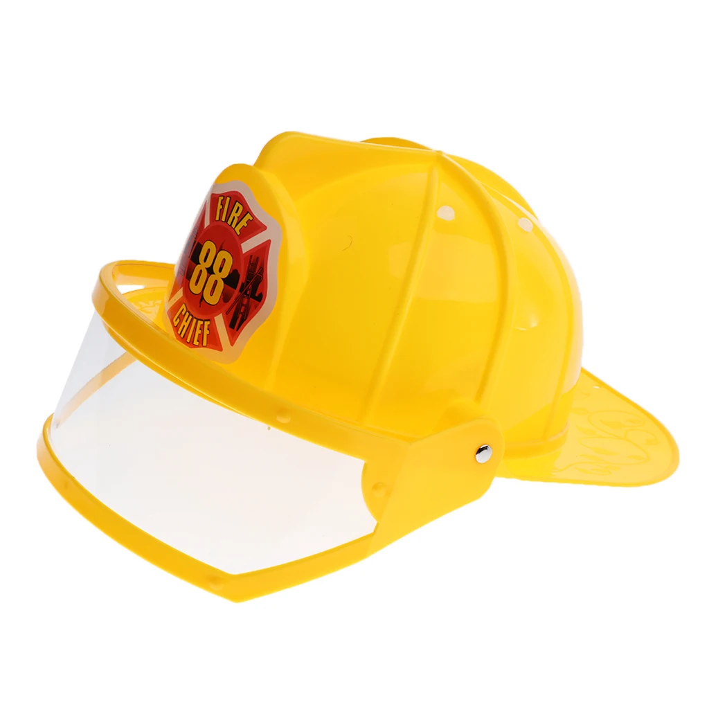 Дети пожарный шлем пожарный шапки модные аксессуары для платьев Дети Хэллоуин вечерние ролевые игрушки желтый