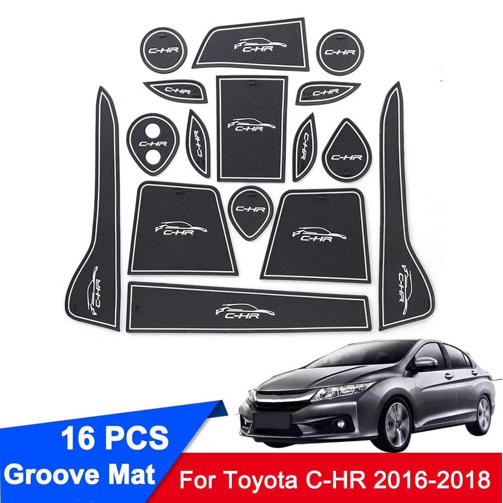 Для Toyota C HR CHR 2016 2017 2018 резиновые коврики для дверей автомобиля с прорезями ворот