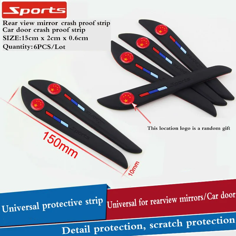 Car accessories rearview mirror anti-collision rubber sticker door protection glue for Honda fit accord crv civic | Автомобили и
