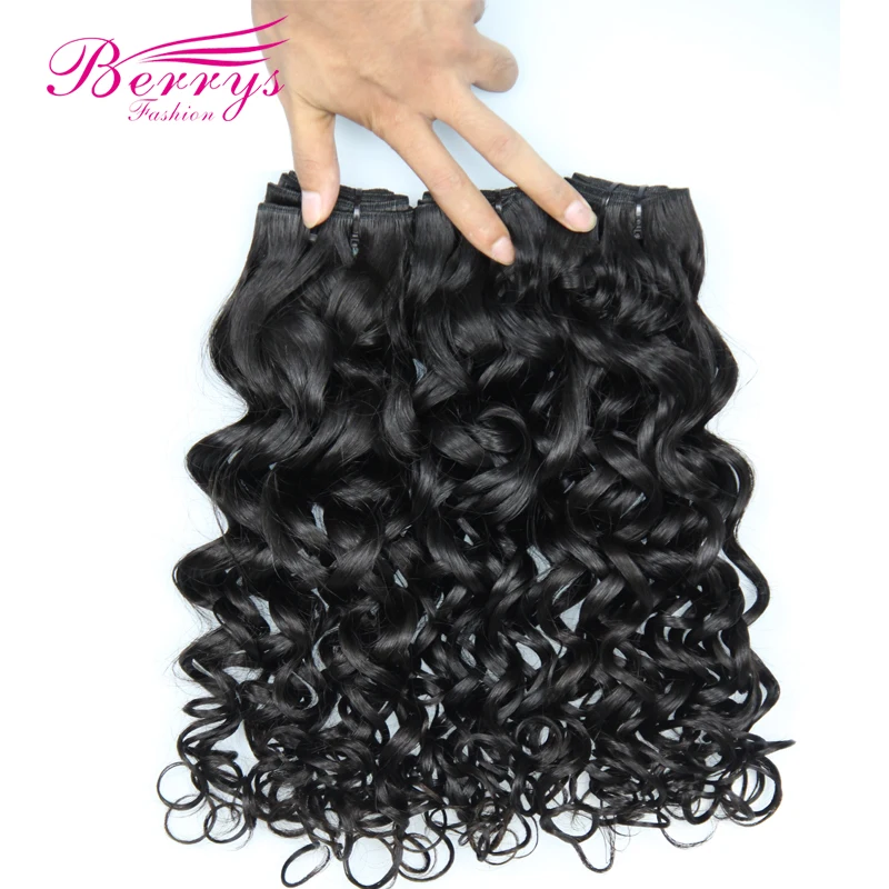 

Berrys Fashion Peruvian Virgin Hair Water Wave Bundles Deals 3PCS/Lot 100% Unprocessed Human Hair Weft Natural Color 10-28 Inch