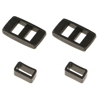 

4 Pack Camera Strap Buckle Adjustment Hook Replacement Plastic Triglides Slides for Nikon Canon DSLR (Black / 25mm)