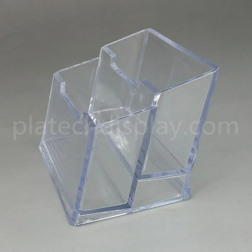 Tipos de Negócios de Plástico Nome da Empresa de Cartão de id Clara para a Cabine da Exposição Ambiente de Trabalho Vários Acrílico Titulares Display Stand no 400pcs 9 Cheap Acessórios e crachás
