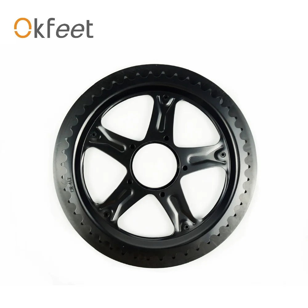 Top okfeet BBS01 BBS02 BAFANG Chain Wheel and Replacement Chain Guard Black 46T 48T 52T Chainwheel Teeth Black 0