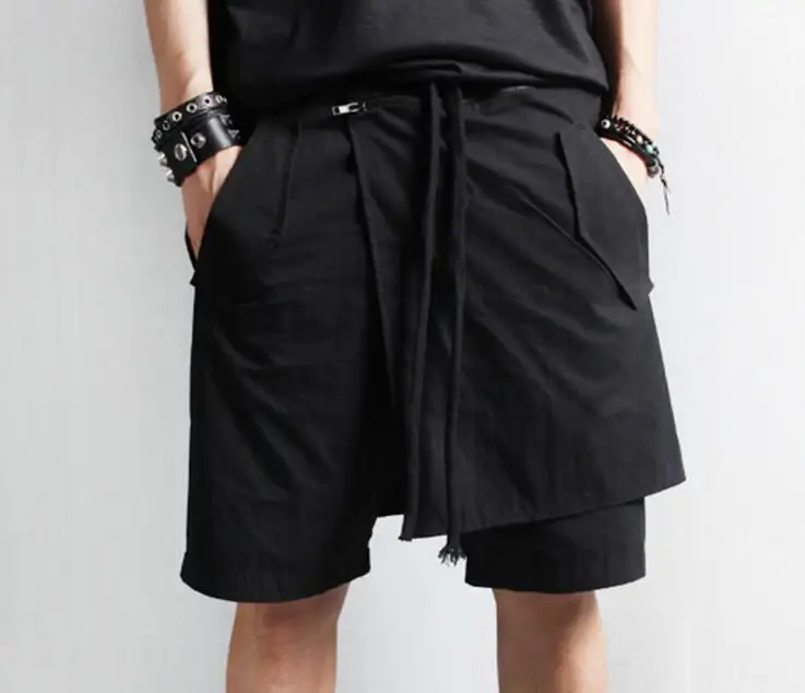 27-42 распродажа как горячие торты летние мужские новые модные Асимметричные шорты съемные карманы