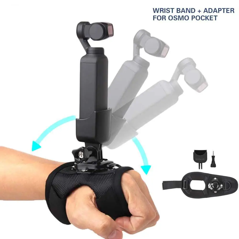 

Yiwa 360 Degree Rotable Wrist Band Belt Supporting Adapter for DJI OSMO POCKET Sport Camera Accessories