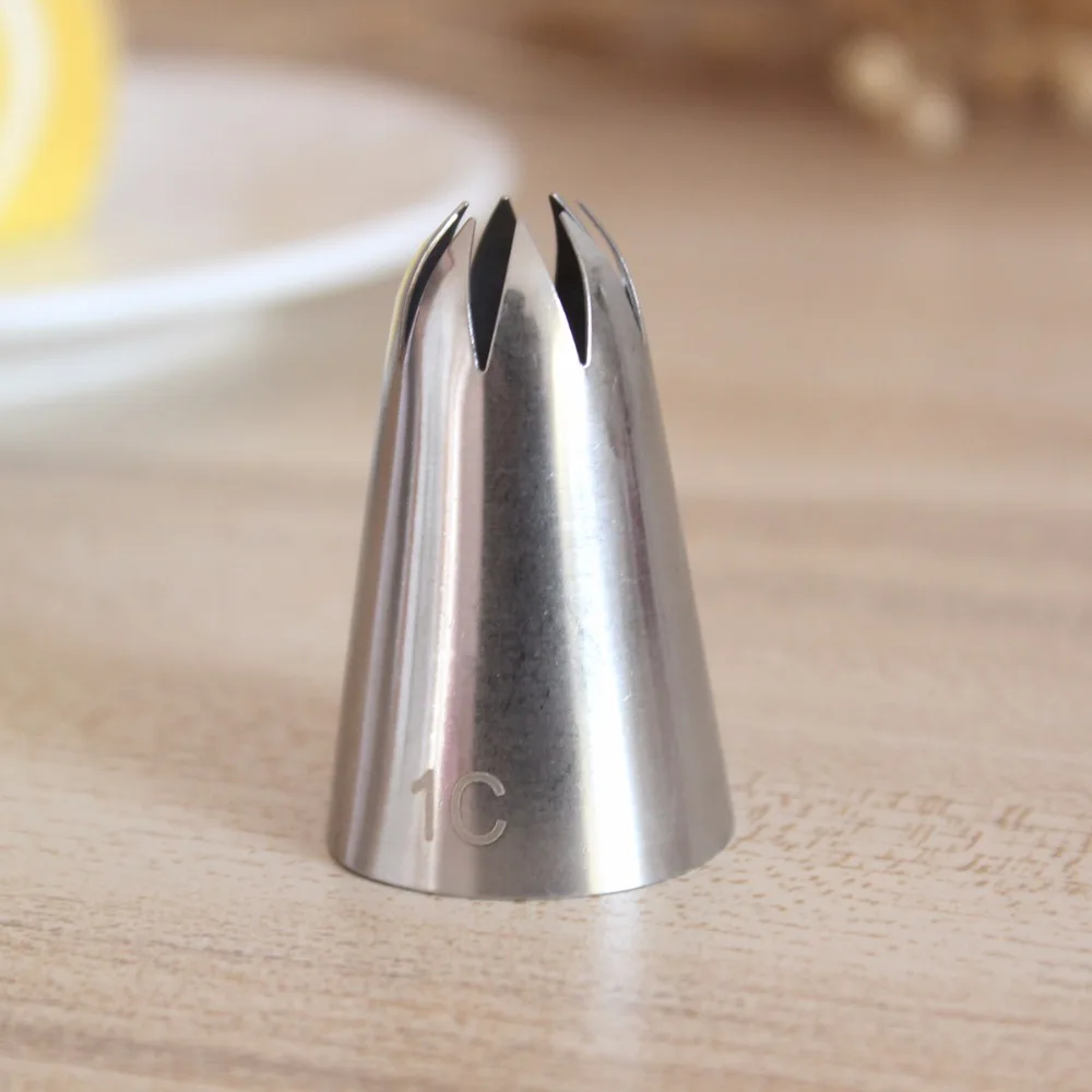 

#1C Piping Nozzle Decoration Icing Tips Large Size Cream Flower Rose Nozzles Cookies Baking Tool Cake Cupcake Decor