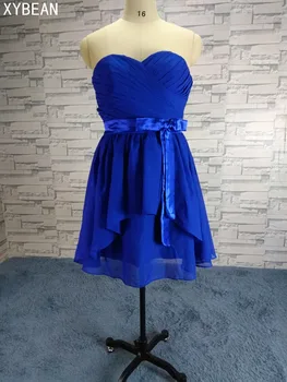 

2019 Free Shipping ! Cheap Price ! 2019 New Arrival Sexy Short chiffon Bow Sashes Bridesmaid Dresses