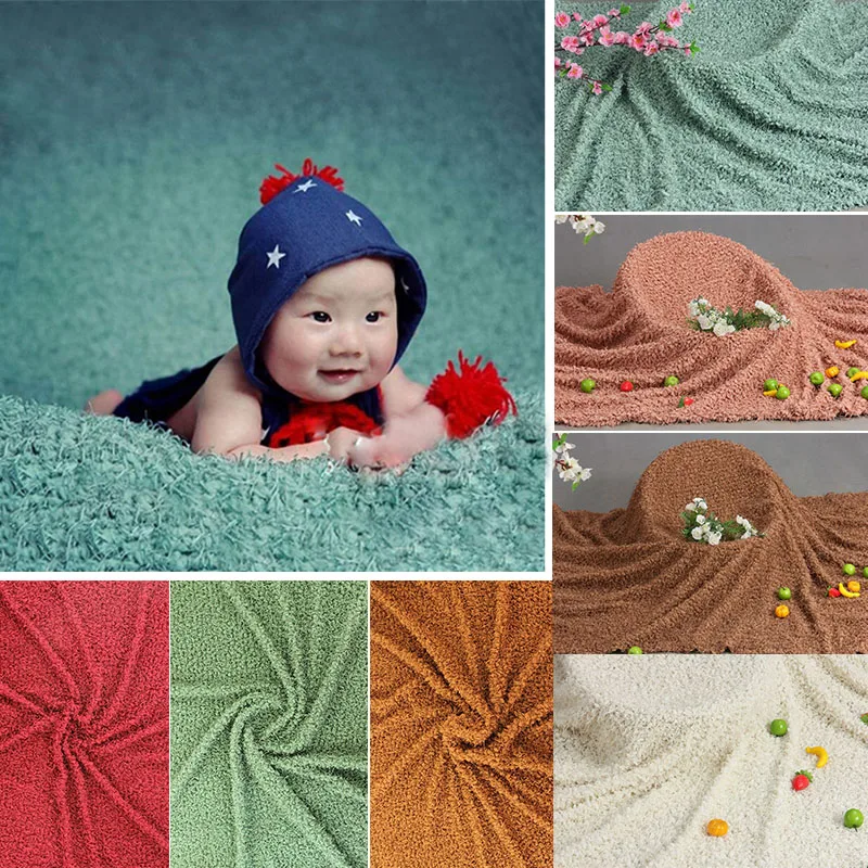 

Newborn Photography Props Baby Blanket Fluffy Faux Fur Plush Basket Stuffer Fotografia Backdrop A105 Background Baby Shower Gift