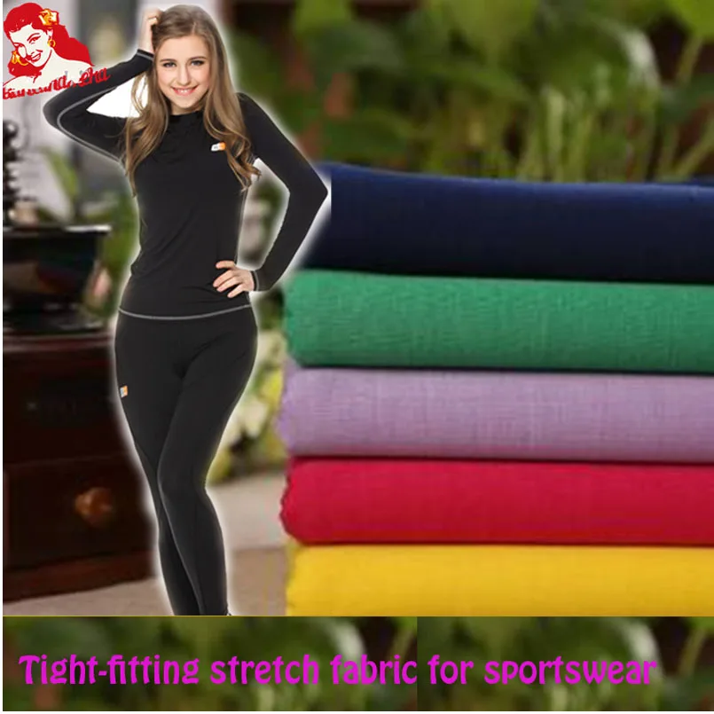 Tela elástica para ropa deportiva, tejido de poliéster y licra, Material de costura para ropa deportiva Diy, 160x100cm, 1 unidad|materials for diy|sewing polyester spandex -