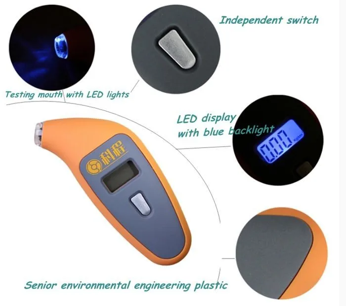 Высокоточный цифровой измеритель давления шины, автомобильный барометр, инструмент контроля давления в шинах
