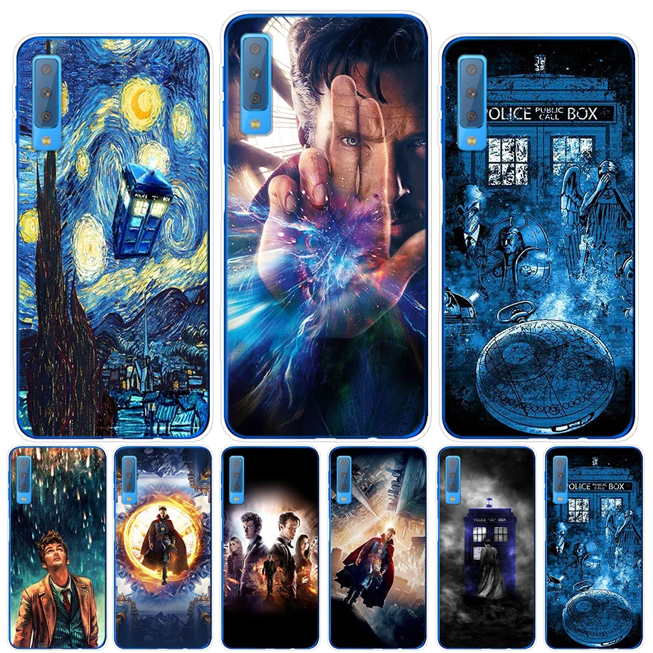 

Tardis Box Doctor Who DW Silicone Phone Cases Cover Printing Pattern Shell for Samsung Galaxy A7 2018 A730 A730F 6 Inch