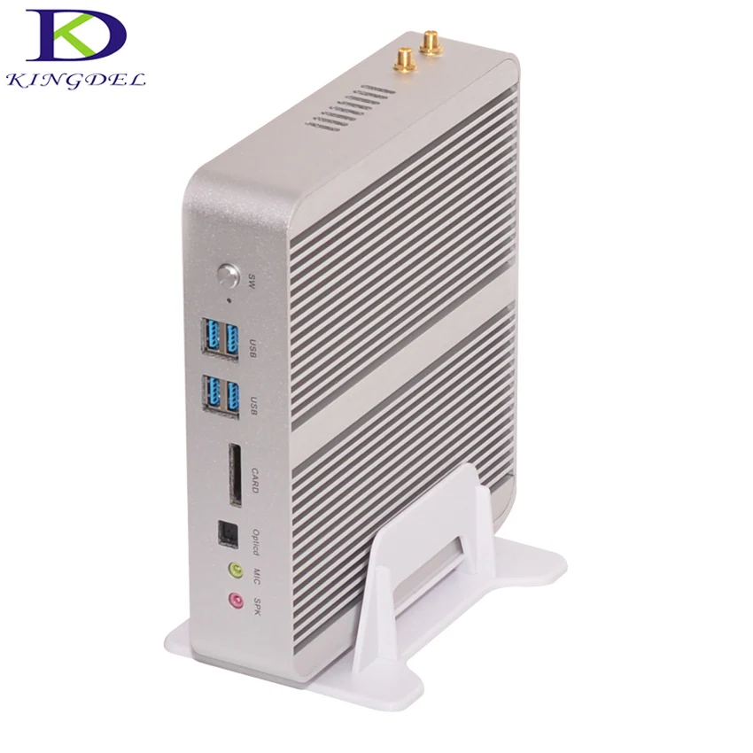 Fanless Mini Computer,Netop,i3 Haswell Core i3 4158U Intel Iris Graphics5100,2*LAN,2*HDMI,Optical+USB3.0,300M Wifi,Windows10 Pro
