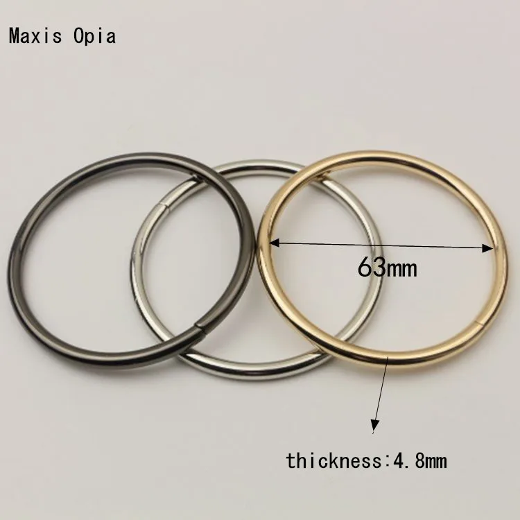

(10 pieces/lot) 2.5 inch bag hardware accessories open ring circle connect buckle open coil bag Purse Handle ring Metal O rings