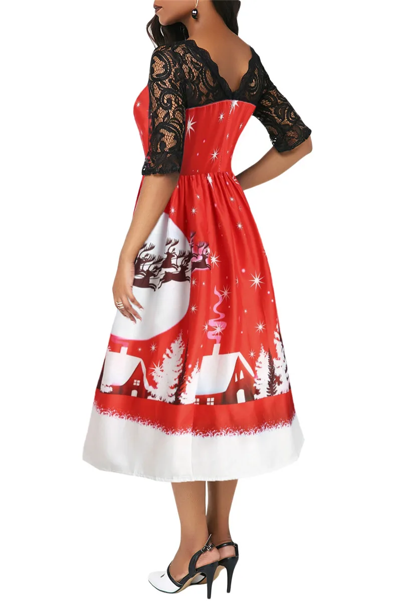 Jingle-All-The-The-Way-Christmas-Print-Flared-Dress-LC610920-1-2