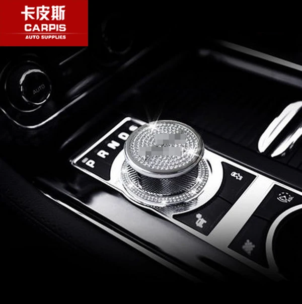 Chrome Car Gear Shift Knob Cover Trim Decorative Sticker For Jaguar XF