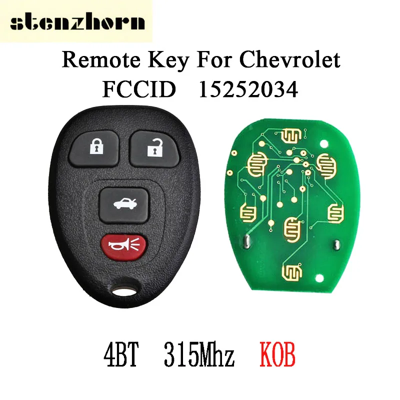 Stenzhorn 4Button 315Mhz Remote Car Key Fob For Chevrolet Malibu 2004
