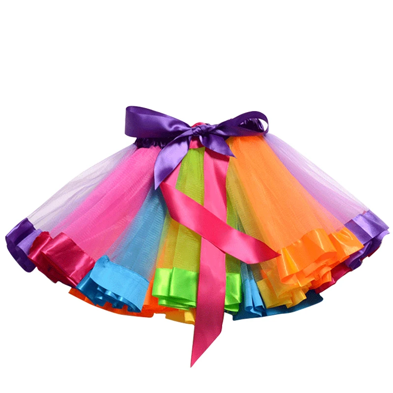 Новые юбки-пачки для маленьких девочек детская юбка-американка с эластичным поясом фатиновая юбка принцессы для маленьких девочек Разноцветные мини-юбки с единорогом, одежда