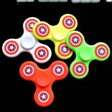 8 шт./партия случайный цвет Капитан Америка EDC ручной Спиннер игрушка Спиннер игрушки время уничтожения фокус Игрушки