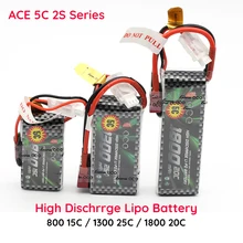 2S Lipo Gens ACE bateria litowa 2S 7.4 V 800 1300 1800 MAH 15C 20C 25C czteroosiowy puszczania samolotów samochodów łódź