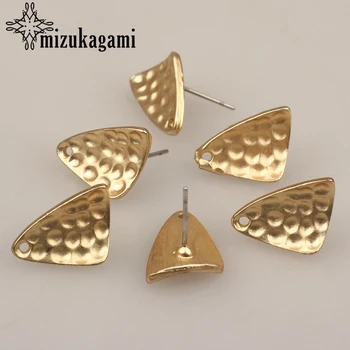 

6pcs/lot Zinc Alloy Gold Geometric Distorted Triangle Earrings Connectors For DIY Earrings Jewelry Making Finding Accessories