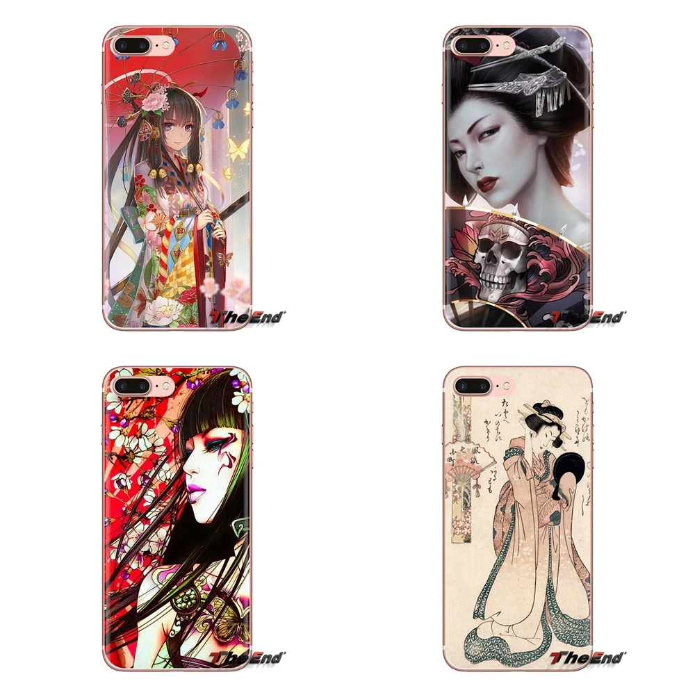 For Huawei G7 G8 P7 P8 P9 P10 P20 P30 Lite Mini Pro P Smart Plus 2017 2018 2019 Phone Shell Cases beautiful girl japanese geisha |