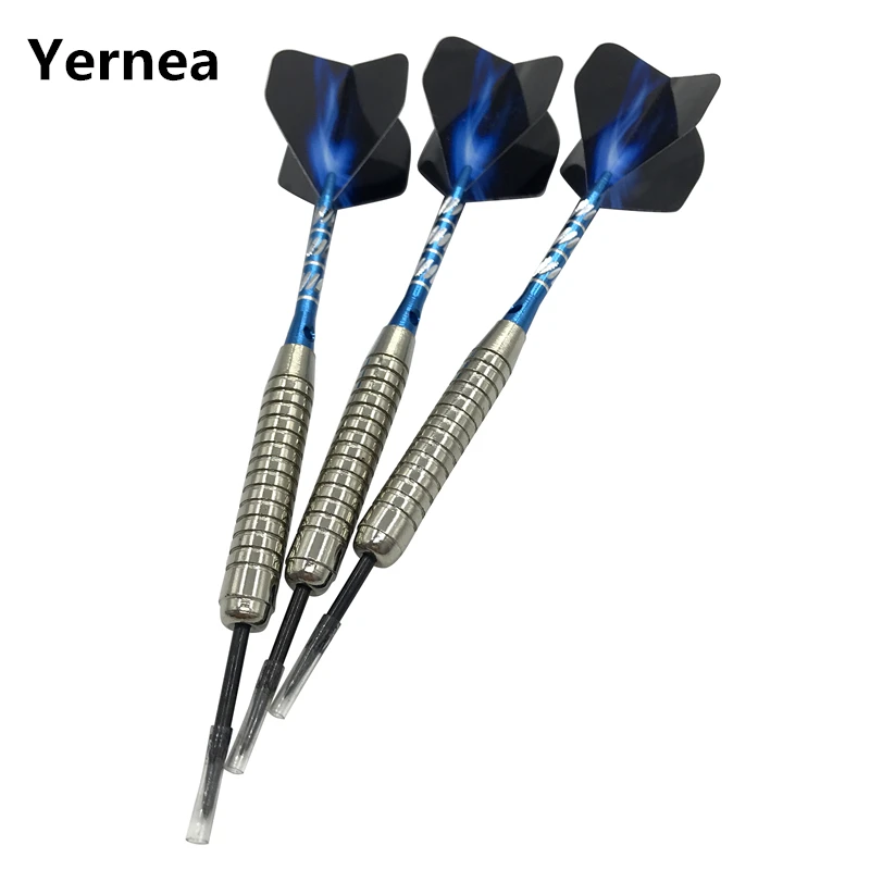 Yernea 3Pcs Hard Darts High-quality Sports Goods 22g Standard Steel Tip Darts Blue AL Darts Shafts Aurora Wing easytoday 3pcs set high quality darts steel tip tungsten darts metal barrel black shafts aluminum plastic darts flights games