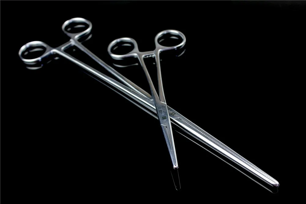 JZ хирургический инструмент прямая изогнутая головка Кук Hemostat forcep 304 нержавеющая