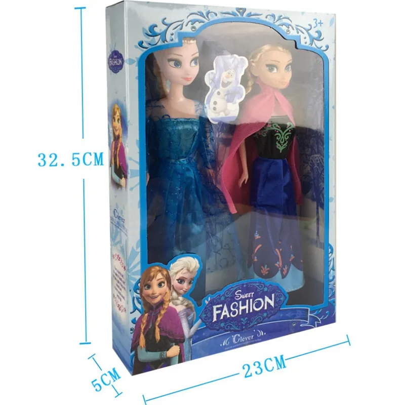 29 см Кукла Эльза и Анна фигурки принцесса Анна и Эльза снежные куклы-королевы Boneca Игрушки для девочек и мальчиков в оригинальной коробке