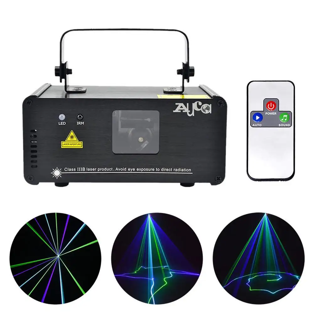 

Mini IR Remote Sound Beam Scan 200mW Green Blue Cyan Laser Lights 8 CH DMX Party Show Moving Ray Projector DJ Stage Lighting GBC