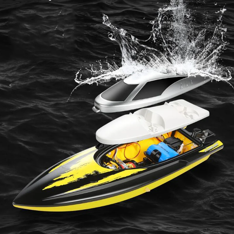 

Large Water-Cooled Remote Control Automatic Tumbling Speedboat High-Speed Ship Low Electricity Warning 2.4G Remote Speedboat Toy