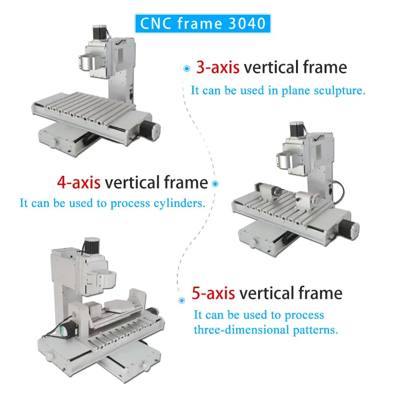 

Vertical CNC Engraving Machine Frame Kit CNC 3040 3 axis 4 axis 5 axis Column Type DIY CNC Milling Machine Lathe Body