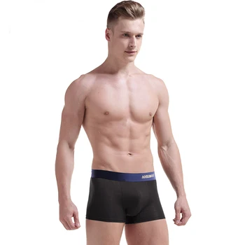 

4 Pieces /Bag New Men's Underwear Modal Breathable Boxer Mid-Rise Waist Pants Thin Section U Convex Sexy Men's Underwear