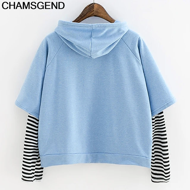 CHAMSGEND BTS Hoodies Women Crop Patchwork 4