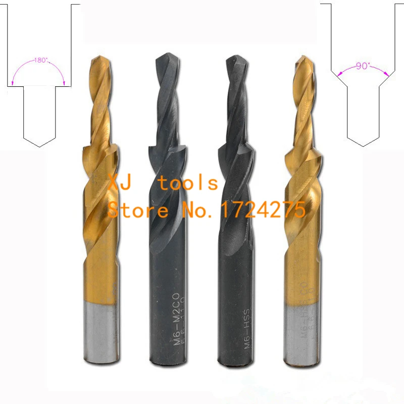 1PCS M3 M4 M5 M6 M8 M10 M12*180 degree Cobalt HSS M35 /HSS ladder drill