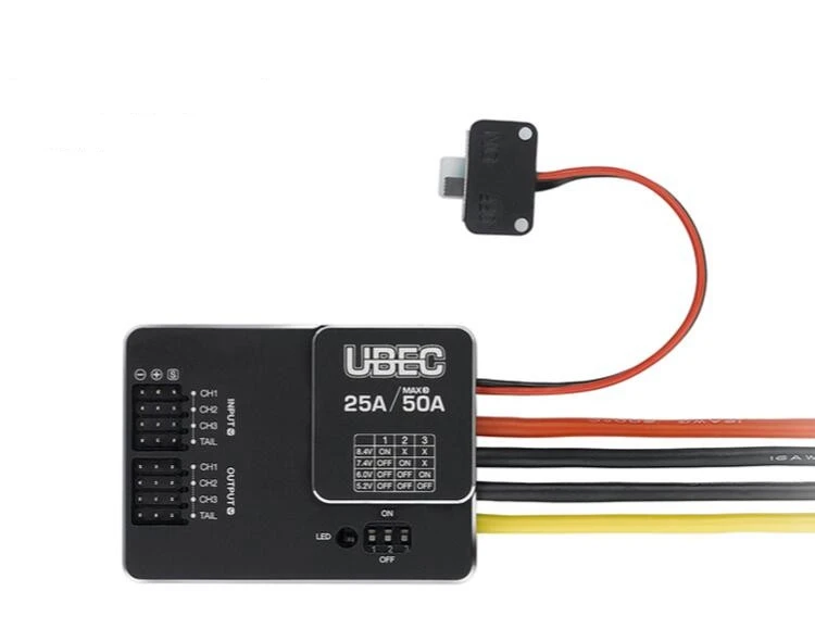 Hobbywing UBEC 25A HV 3 18S модуль внешнее переключение для DIY FPV мини гоночный Квадрокоптер