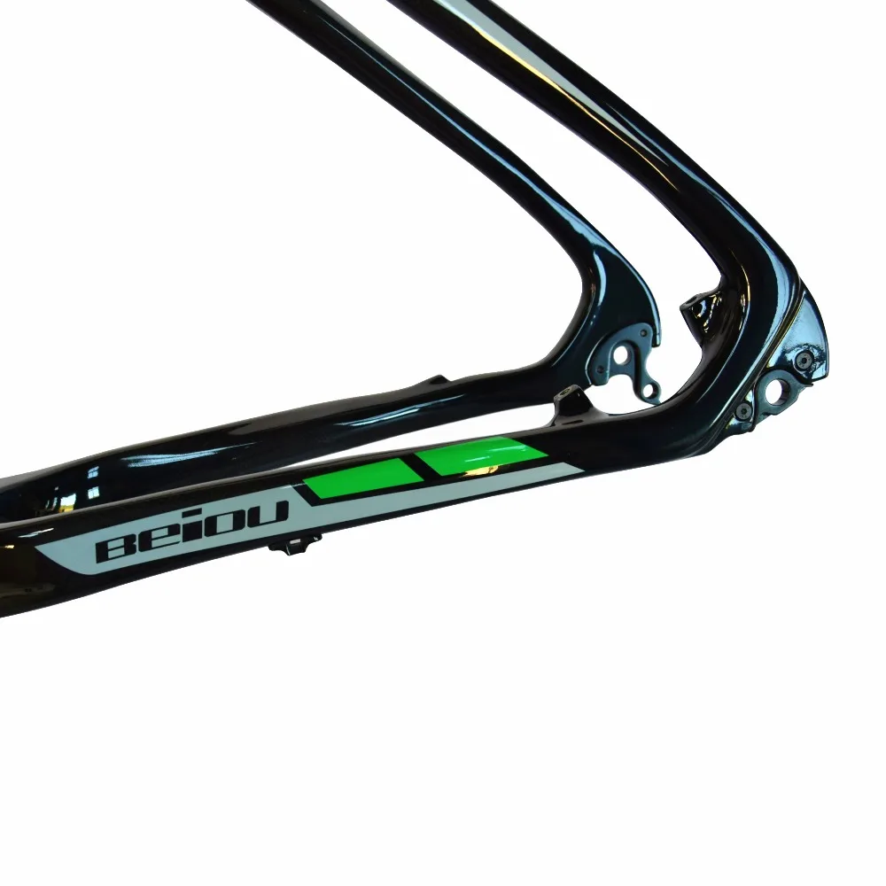 Perfect BEIOU Carbon Fat Bike Frame 19 Inch Internal Cable Routing BSA 120mm Snow bike Fat Tire 4.0"-4.8" with Rigid Carbon Fork 3K B023 5