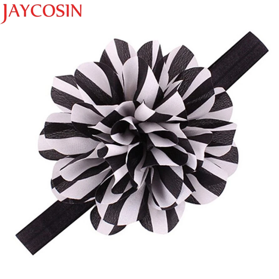 

JAYCOSIN Fashion Baby Girls Striped Big Flower Headbands Children Elastic Hair Accessories Oct9 drop Shipping