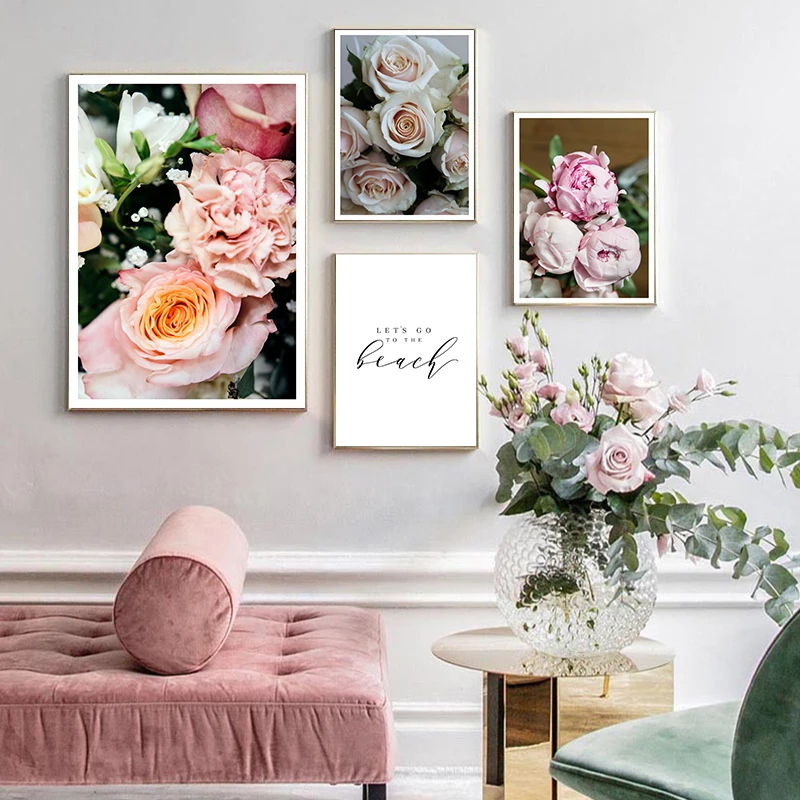 

Flower Rose Botanical Canvas Art Poster Nordic style Decorative Print Wall Painting Scandinavian Decoration Picture Home Decor