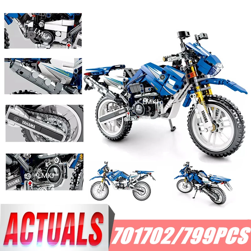 

799Pcs Technic Creator Series Motorbike Kit Model Building Blocks Bricks Educational Toys For Children Copatible With L Brand